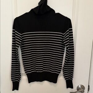 H&M Black and White Turtleneck Sweater
